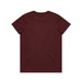 A maroon T-shirt featuring a plain back design and standard fit. Includes a logo on the tag.