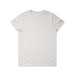 A light grey basic t-shirt with a round neck and short sleeves, featuring a logo.