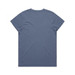 A blue T-shirt featuring a simple design, with a logo on the back. It has short sleeves and a round neck.
