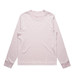 A light pink long-sleeved tee with a simple design and cuffs at the sleeves, featuring a logo.