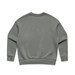 A grey jumper with a crew neck and long sleeves, featuring a simple design and a logo.