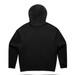 A black hoodie with a hood, featuring a simple design and no visible logos or branding.