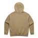 A beige hoodie with a spacious hood and a clean back design, featuring a logo on the back.