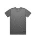 A grey active t-shirt with a simple design and a logo at the neckline.
