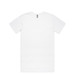 A plain white T-shirt featuring a logo at the neckline. The shirt has short sleeves and a classic fit.
