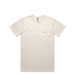 A beige classic pocket tee with a small pocket on the left chest and a logo on the label.