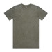 A green stone wash T-shirt with a classic crew neck and short sleeves, featuring a subtle logo.