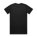 A black Classic Plus Tee with a simple design and a logo on the back, ideal for casual wear.
