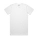 A white Classic Plus Tee [+5cm] t-shirt with a round neck and short sleeves, featuring a logo at the neck.