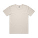 A plain cream t-shirt with a round neck and short sleeves, featuring a logo.