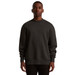 A dark green jumper with a classic crew neck and long sleeves, featuring ribbed cuffs and hem. It has a logo.