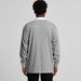 A grey rugby jersey featuring a white collar and long sleeves. The back view highlights the relaxed fit and design.