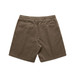 Cord shorts in earthy brown with a back pocket design and elastic waist. Features a logo on the label.