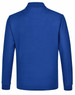 A blue unisex long sleeve polo shirt featuring a classic design and a collar, with a logo on the front.