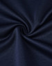 A close-up of dark navy fabric with a smooth texture, showcasing the material of a polo shirt.