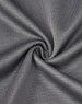 A close-up view of grey fabric, showcasing a smooth texture with a subtle sheen and a twisted pattern.