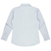 A long sleeve button-up shirt in light grey, featuring a classic collar and buttoned cuffs. The shirt has a branding logo.