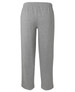Grey track pants with an elastic waistband and a relaxed fit. The pants have no visible pockets.