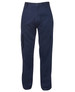 Light multi-pocket cargo pants in navy, featuring side pockets and a button closure. Includes a logo on the waistband.