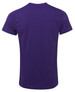 A fitted T-shirt in a solid purple colour, featuring a plain back and short sleeves. It has a logo at the neck.