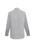 A grey long sleeve button-up shirt with a classic collar and buttoned cuffs. The shirt features a subtle textured pattern.