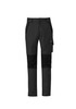 A pair of Men's Streetworx Tough Pants in black, featuring multiple pockets and knee reinforcement.