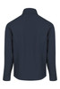A navy blue kids' jacket featuring a high collar and a smooth, streamlined design. The jacket includes a logo.