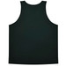 A dark green singlet featuring a simple design and no visible branding. The back is plain and unadorned.