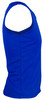 A blue men's singlet featuring a fitted design and a logo on the side.
