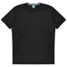 A black t-shirt featuring a sleek design with subtle detailing and a logo. Ideal for active wear.