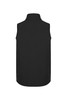 A black kids' vest featuring a high collar and a smooth fabric design. The vest has a simple, unadorned appearance.