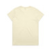 A light cream-coloured T-shirt featuring a plain back and a small logo at the neckline.