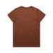 A brown T-shirt with a simple design and a logo. The shirt features a standard crew neck and short sleeves.