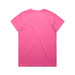 A pink t-shirt with a plain back, suitable for casual wear. It has a logo on the label.