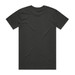 A black t-shirt with a plain back design. The fabric appears soft and smooth. It includes a logo on the label.