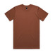 A brown Classic Tee with a crew neckline and short sleeves, featuring a logo on the label.