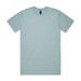 A light blue classic T-shirt with short sleeves and a round neckline. It features a logo on the inside label.