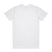 A plain white Classic Tee featuring a crew neckline and short sleeves, with a branding logo on the back.