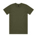 An olive green classic tee made from soft fabric, featuring a round neckline and short sleeves. It includes a logo.