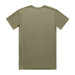 A green Basic Tee t-shirt with a plain design and no visible branding or logos on the back.