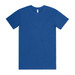 A blue Basic Tee featuring a crew neck and short sleeves. The shirt has a logo on the label.
