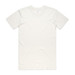A plain cream basic tee, featuring a round neck and short sleeves, with a small logo on the label.