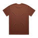 A brown heavy tee shirt with a plain back and no visible design or text. It features a logo on the label.