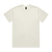 A plain cream Heavy Tee t-shirt with a round neckline and short sleeves. It features a logo on the label.