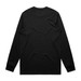 A black long-sleeve T-shirt featuring a simple design with no visible logos on the back.