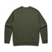 A green sweater with a simple design and a ribbed cuffs and hem, featuring no visible branding.