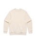 A cream-coloured sweater featuring long sleeves and a simple design, with a branding logo.