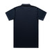 A dark navy polo shirt with a short sleeve and standard collar. Features logo or branding on the front.