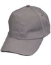 A grey Sandwich Peak Cap featuring a classic design and a logo on the side. Suitable for casual wear.