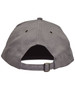 A grey Sandwich Peak Cap featuring ventilation holes and an adjustable strap at the back.